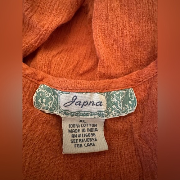 Japna Terracotta Embroidered Blouse - Picture 7 of 8